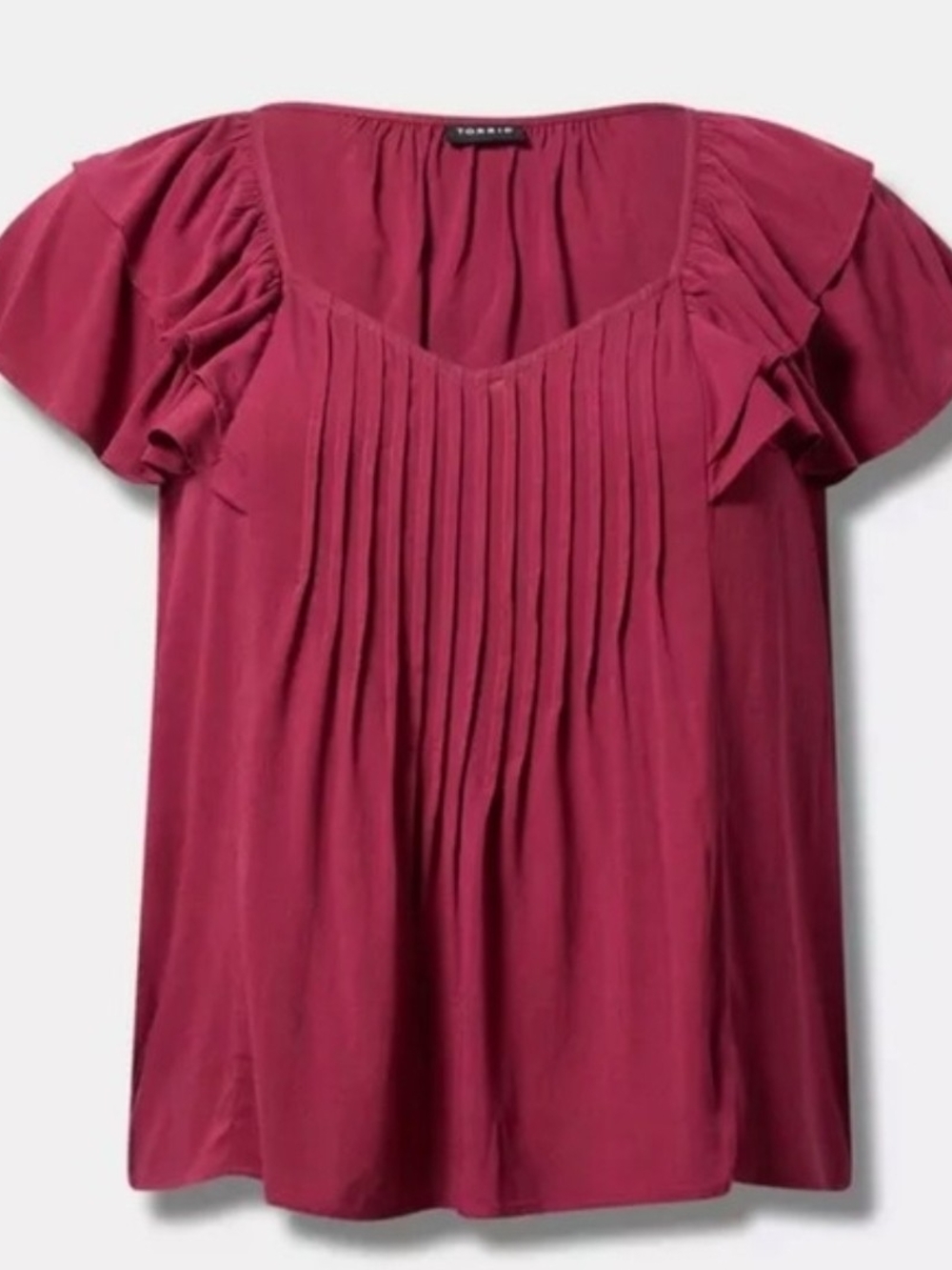 Torrid Flutter Sleeve Pintuck Blouse